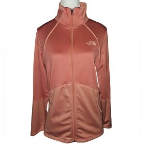 The North Face Womens Light Coral Pink Cinder 100 Full Zip Jacket Size Large